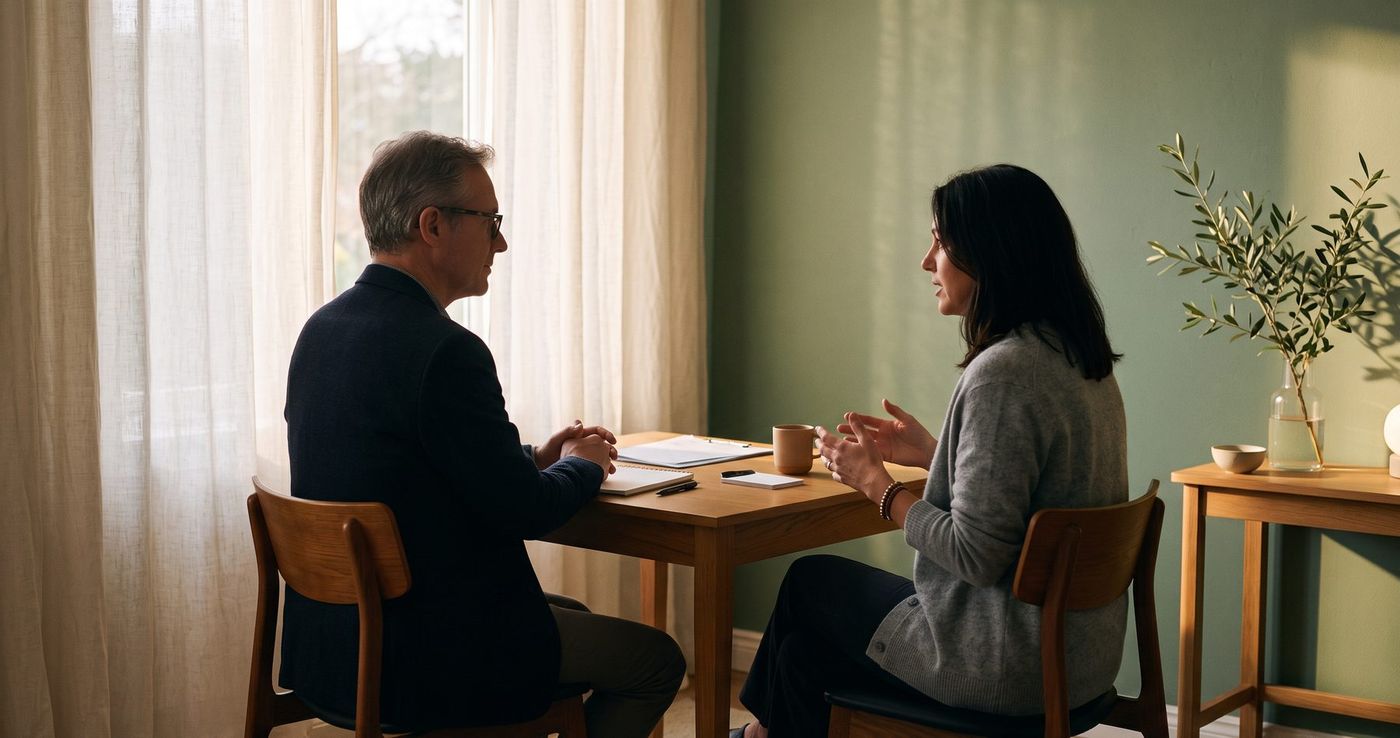 A consultation in progress